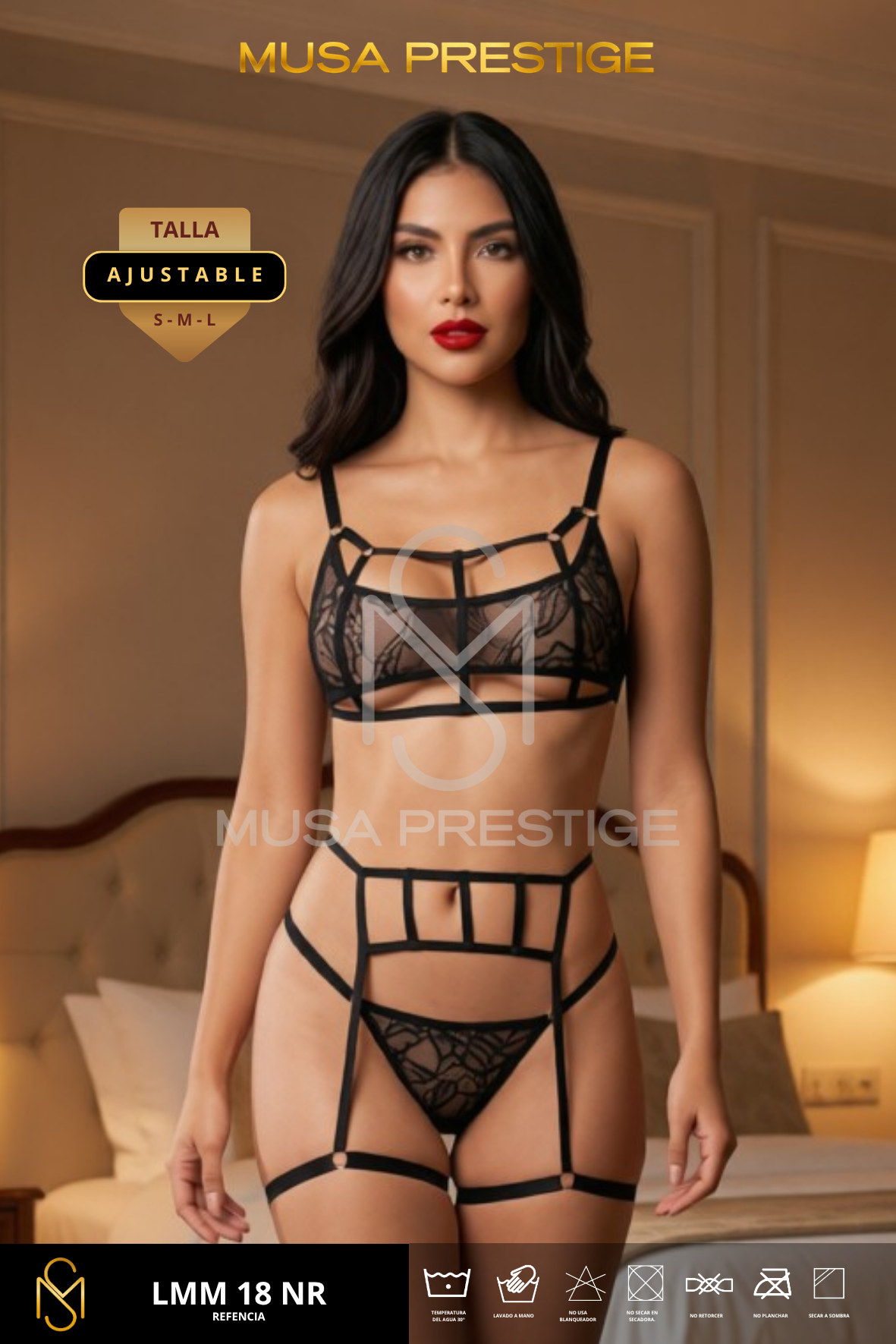 Lenceria LMM 18 NEGRO