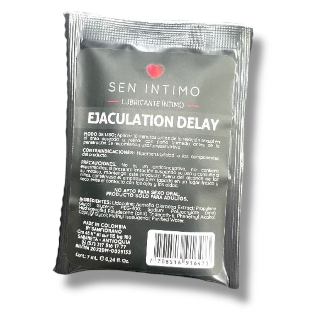 Retardante Ejaculation Delay Sachet X 7 ml Sen Intimo (Unidad)