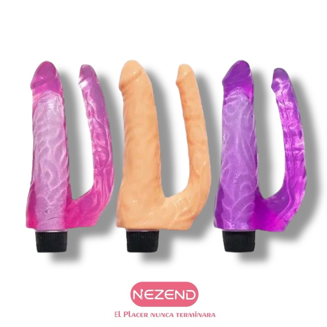 Vibrador Doble Penis Largo Total 21cm