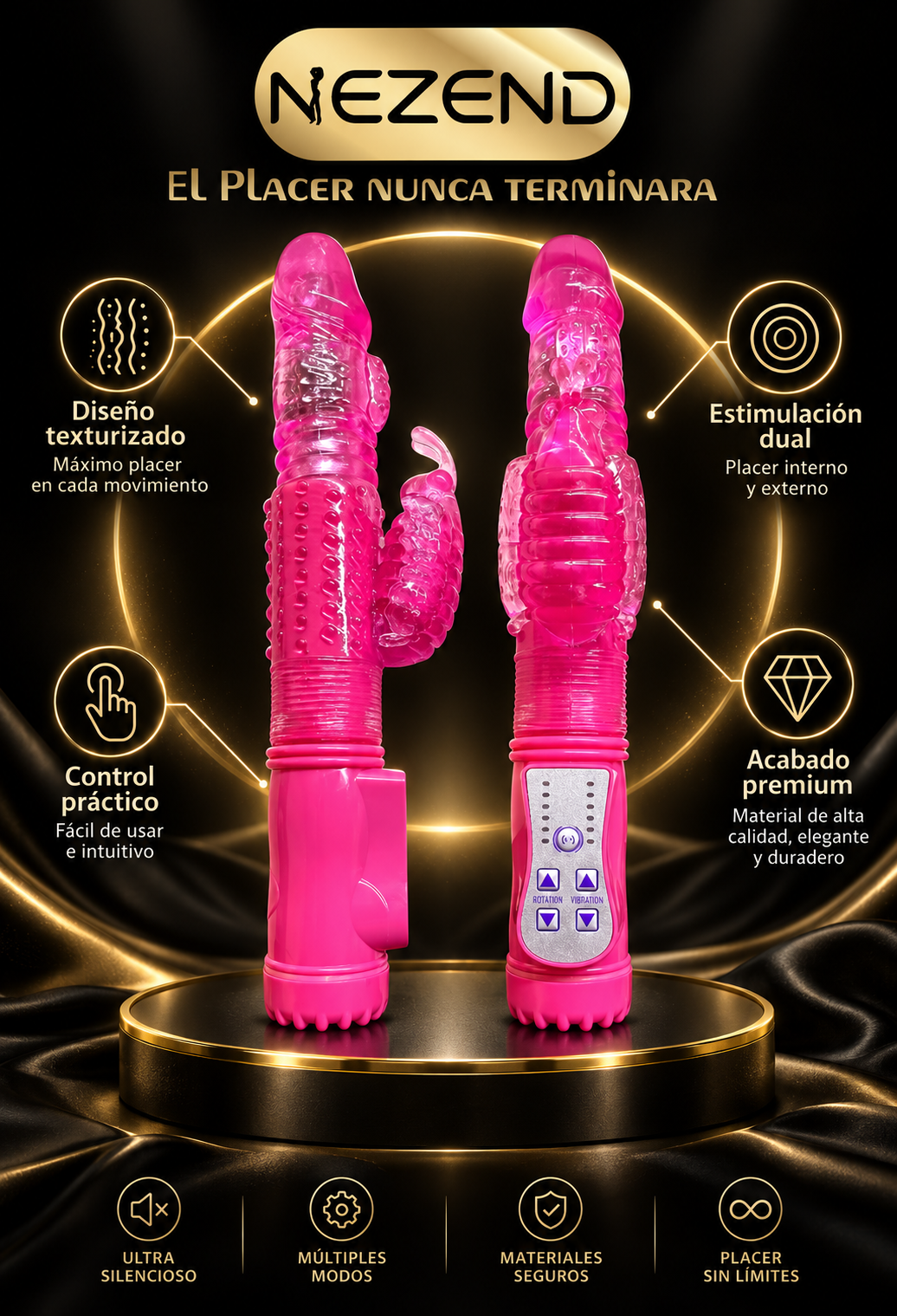 Vibrador Sube Y baja Rabbit Baterias